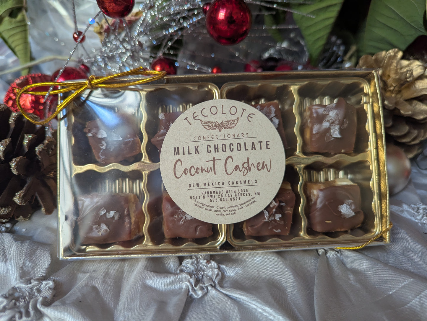 Milk Chocolate Coconut Cashew Fours 8 count