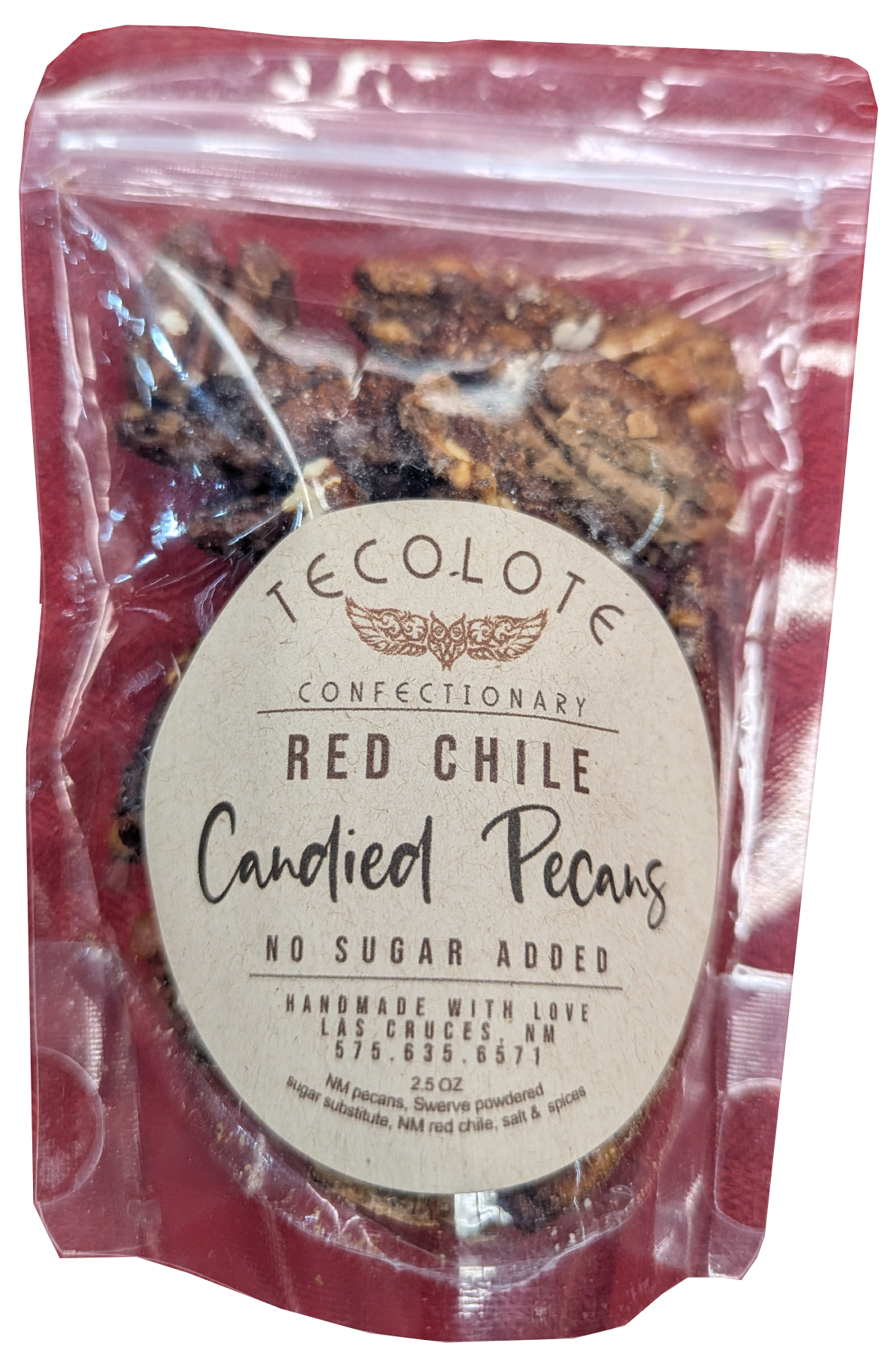 Sugar Free Red Chile Candied Pecans 7.5oz